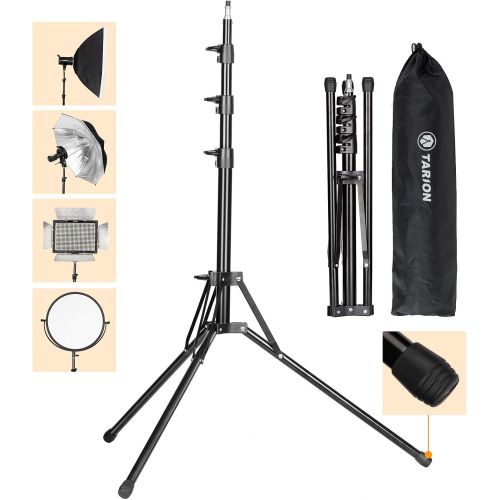  [아마존베스트]TARION Photographic Lighting Stand 78.7/6.6ft Studio Light Tripod Stand Foldable Aluminum Photography Light Stand Boom for Reflector Umbrella Softbox Light Background