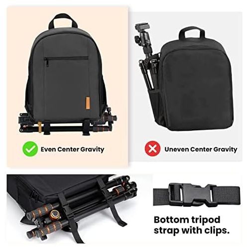  TARION Camera Bag Professional Camera Backpack with Rain Cover Laptop Compartment Waterproof Photography Backpack Case for Women Men Photographers DSLR SLR Mirrorless Camera Lens T