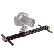 TARION V-20 Camera Slider Track Rail 20 Length 35 ° Rotation Slider Dolly for DSLR Video Slider Load Up to 4KG for Cameras Phones