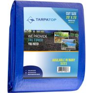TARPATOP 20X25 Waterproof Multi-Purpose Poly Tarp ? Blue Tarpaulin Protector for Cars, Boats, Construction Contractors, Campers, and Emergency Shelter. Rot, Rust and UV Resistant Protection