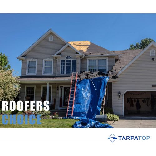  TARPATOP 20X25 Waterproof Multi-Purpose Poly Tarp ? Blue Tarpaulin Protector for Cars, Boats, Construction Contractors, Campers, and Emergency Shelter. Rot, Rust and UV Resistant Protection