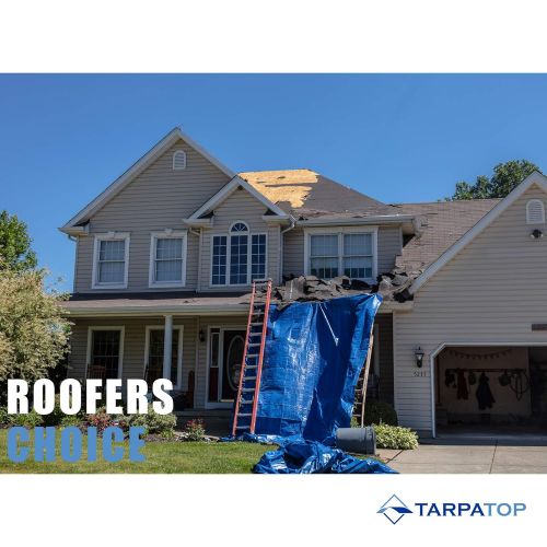  TARPATOP Waterproof Tarp Multi-Purpose 30x40-Blue Poly Tarpaulin with aluminum grommets-Rot, Rust And UV Resistant-Cover and Emergency protector Shelter-For Cars, Boats, Construction Contra