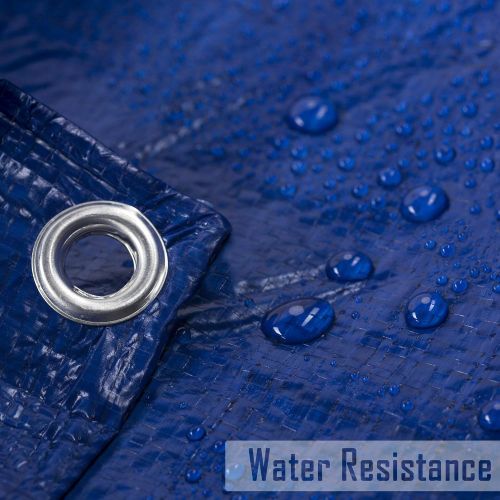  TARPATOP Waterproof Tarp Multi-Purpose 30x40-Blue Poly Tarpaulin with aluminum grommets-Rot, Rust And UV Resistant-Cover and Emergency protector Shelter-For Cars, Boats, Construction Contra