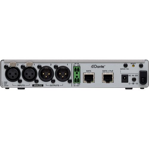  TASCAM MM-2D-X 2-Channel Mic/Line Input/Output Dante Converter with Built-In DSP Mixer