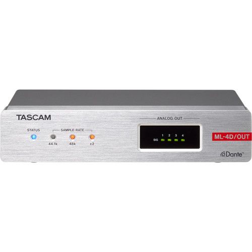  TASCAM ML-4D/OUT-X 4-Channel Line-Output Dante Converter with Built-In DSP Mixer