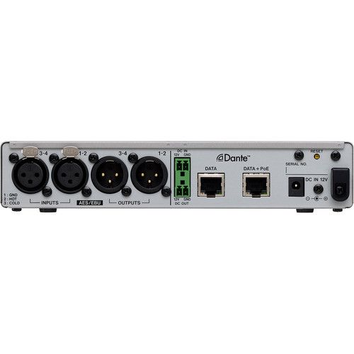 TASCAM AE-4D AES/EBU Input/Output Dante Converter with Built-In DSP Mixer