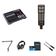 TASCAM Mixcast 4 Podcast Value Kit with Limelight Mic, Boom Arm, and Headphones