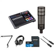 TASCAM Mixcast 4 Podcast Value Kit with Limelight Mic, Boom Arm, and Headphones