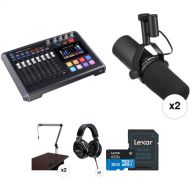 TASCAM Mixcast 2-Person Podcast Studio Kit with Shure SM7B Microphones