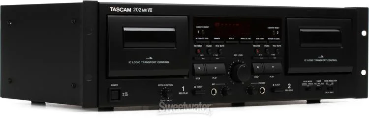  TASCAM 202MKVII Dual Cassette Deck with USB