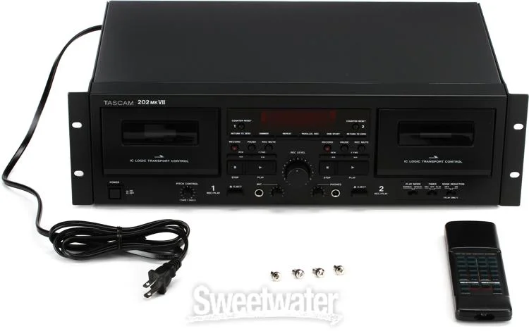  TASCAM 202MKVII Dual Cassette Deck with USB