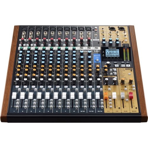  TASCAM Model 16 Hybrid 14-Channel Mixer, Multitrack Recorder, and USB Audio Interface