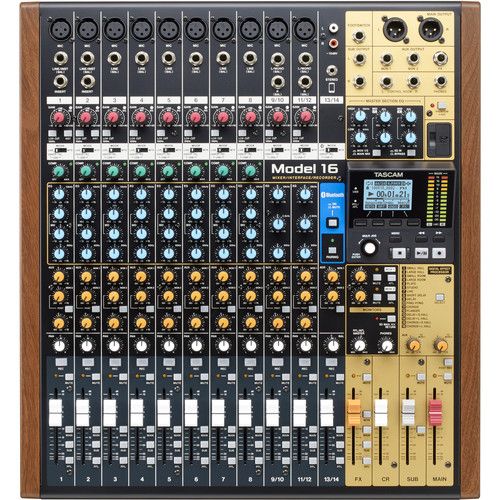  TASCAM Model 16 Hybrid 14-Channel Mixer, Multitrack Recorder, and USB Audio Interface