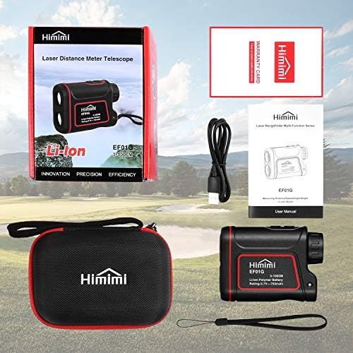  [아마존베스트]Himimi Rangefinder Golf 1000 m / 1100 Yards Hunting Rangefinder 6X/7X Magnification Laser Meter IP54 Waterproof for Flag Lock, Distance, Speed, Altitude, Tilt Measurement etc.