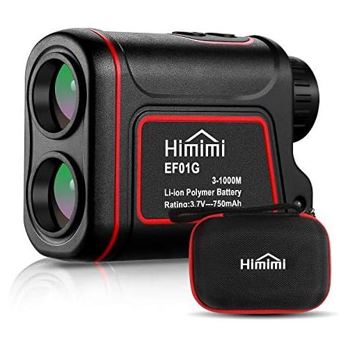  [아마존베스트]Himimi Rangefinder Golf 1000 m / 1100 Yards Hunting Rangefinder 6X/7X Magnification Laser Meter IP54 Waterproof for Flag Lock, Distance, Speed, Altitude, Tilt Measurement etc.