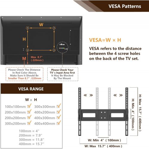  [아마존베스트]TAVR Furniture TAVR Universal Tabletop TV Stand Base for Most 27-55 Inch LED LCD Flat Screen TVs,Height Adjustable TV Replacement Stand with Tempered Glass Base,Hold up to 88lbs,VESA 400x400mm Ta