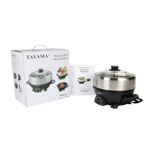  TAYAMA TRMC-40 Shabu and Grill Multi-Cooker, 4 quart, Black