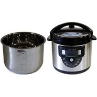 TAYAMA Tayama TMC-60SS Electric Pressure Cooker with Stainless Steel Pot 6 Quart, Medium, Black