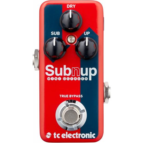  TC Electronic Sub n Up Mini Octaver Effects Pedal Bundle with 9V Power Supply and Patch Cable