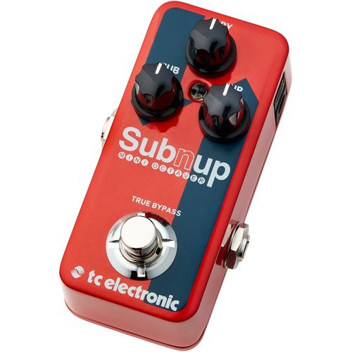  TC Electronic Sub n Up Mini Octaver Effects Pedal Bundle with 9V Power Supply and Patch Cable