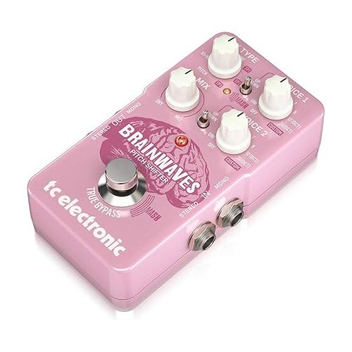  TC Electronic BRAINWAVES PITCH SHIFTER Exceptional Pitch Shifter with Studio-Grade Algorithms, 4 Octave Dual Voices and Groundbreaking MASH Footswitch