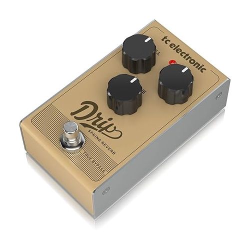  TC Electronic DRIP SPRING REVERB Retro Spring Reverb with Adjustable Dwell, Mix and Tone for Sparkling Reverb Sound