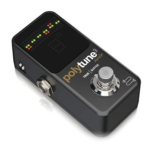 TC Electronic POLYTUNE 3 NOIR Tiny Polyphonic Tuner with Multiple Tuning Modes and Built-In BONAFIDE BUFFER