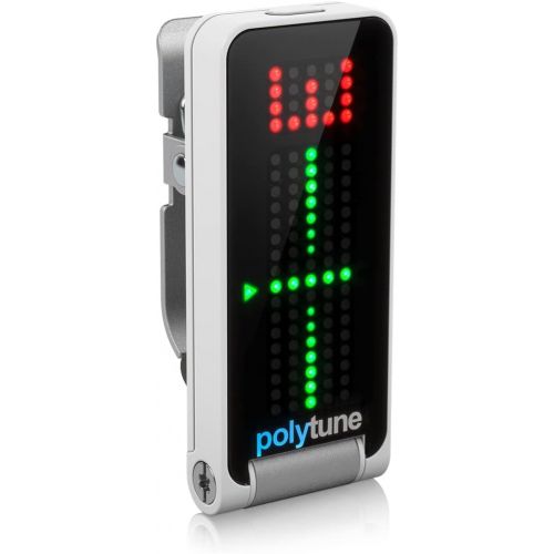  TC Electronic POLYTUNE CLIP Clip-On Tuner with Polyphonic, Strobe and Chromatic Modes and 108 LED Matrix Display for Ultimate Tuning Performance