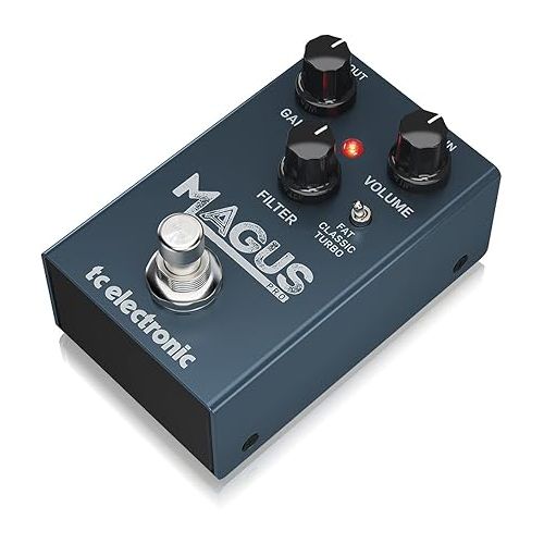  TC Electronic MAGUS PRO Classic High Gain Distortion Pedal with Fat Mids, Treble Filter Control and 3 Clipping Modes