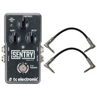 TC Electronic Sentry Multiband Noise Gate Effect Pedal with 2 x Senor Patch Cables 6