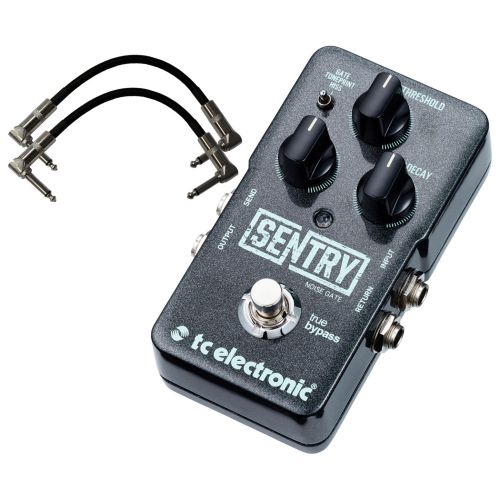  TC Electronic Sentry Multiband Noise Gate Effect Pedal with 2 x Senor Patch Cables 6