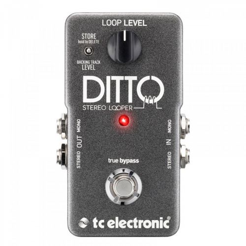  TC Electronic Ditto Stereo Looper Pedal Stereo I/O and Backing Track Option with 9V AC 1000mA Power Supply