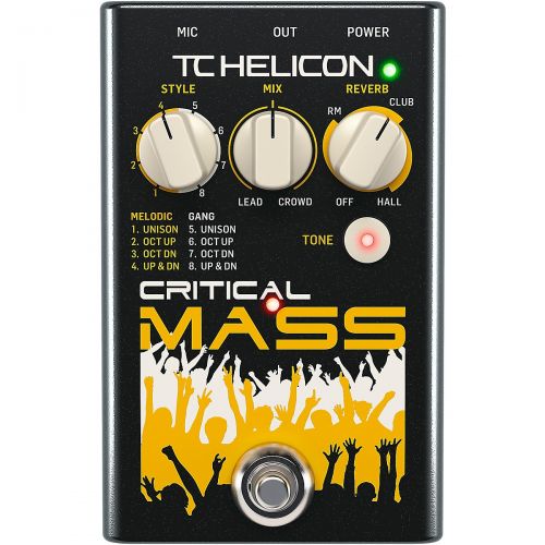  TC Helicon},description:There’s nothing like having a large and enthusiastic audience singing along with you. Critical Mass puts that magic right at your feet in an easy to use sto