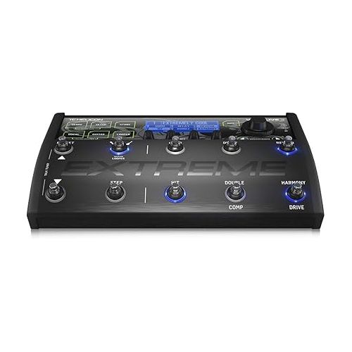  TC Helicon VOICELIVE 3 EXTREME Unrivaled Vocal and Guitar Effects Performance Floor Pedal with Backing Tracks, Looping, Automation and Audio Recording