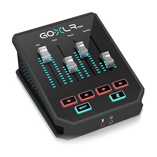  TC Helicon GoXLR MINI Online Broadcast Mixer with USB/Audio Interface and Midas Preamp, Officially Supported on Windows