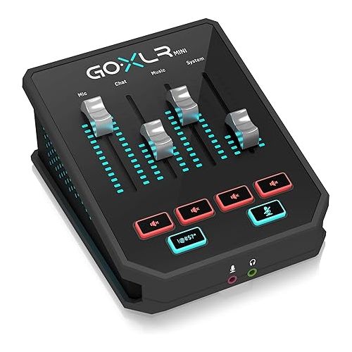 TC Helicon GoXLR MINI Online Broadcast Mixer with USB/Audio Interface and Midas Preamp, Officially Supported on Windows