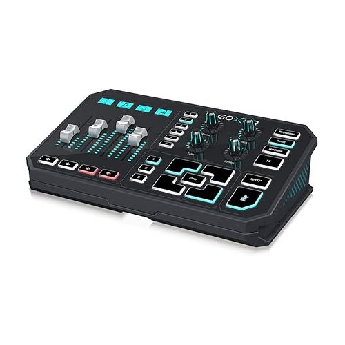  TC-Helicon GoXLR Revolutionary Online Broadcaster Platform with 4-Channel Mixer, Motorized Faders, Sound Board and Vocal Effects, Officially Supported on Windows