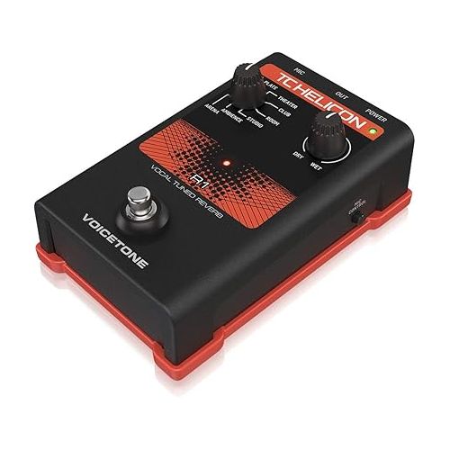  TC Helicon VOICETONE R1 Single-Button Stompbox for Studio-Quality Live Vocal Reverb