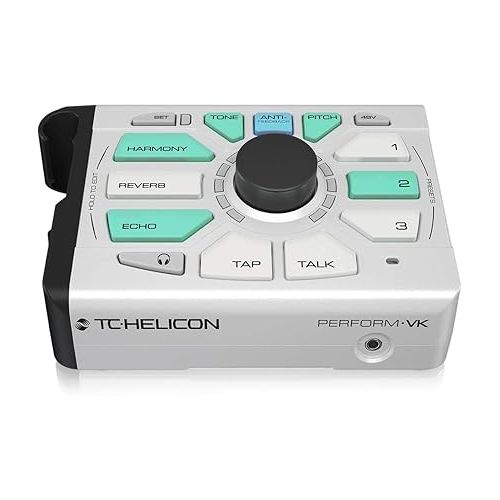  TC-Helicon Perform-VK Ultimate Mic Stand-Mount Vocal Processor for Studio-Quality Sound with Expandable Effects and Keyboard I/O