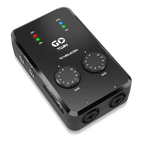  TC-Helicon GO TWIN High-Definition 2 Channel Audio/MIDI Interface for Mobile Devices