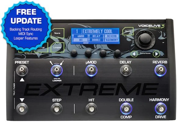  TC-Helicon VoiceLive 3 Extreme Guitar and Vocal Effects Processor Pedal