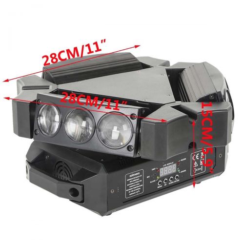  TC-Home 3 In 1 Led Spider Moving Head Light Sound Control RGB Bar KTV DJ Disco Stage Lighting 9X3W