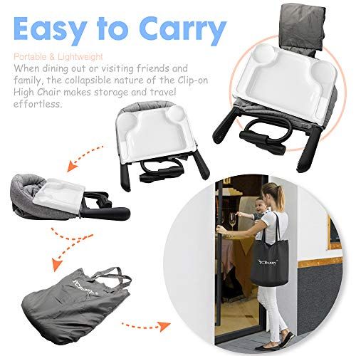  [아마존베스트]TCBunny Hook On Chair, Safe and High Load Design, Fold-Flat Storage and Tight Fixing Clip on Table High...