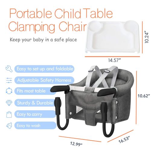  [아마존베스트]TCBunny Hook On Chair, Safe and High Load Design, Fold-Flat Storage and Tight Fixing Clip on Table High...