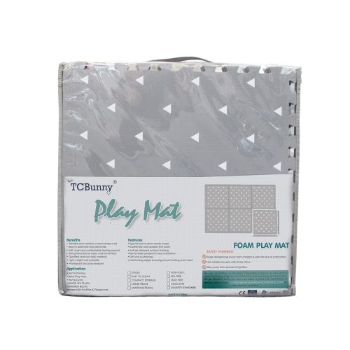  [아마존베스트]TCBunny Baby Play Mat with Fence - Extra Large (4FT x 6FT), Non Toxic Foam Puzzle Floor Mat for Kids