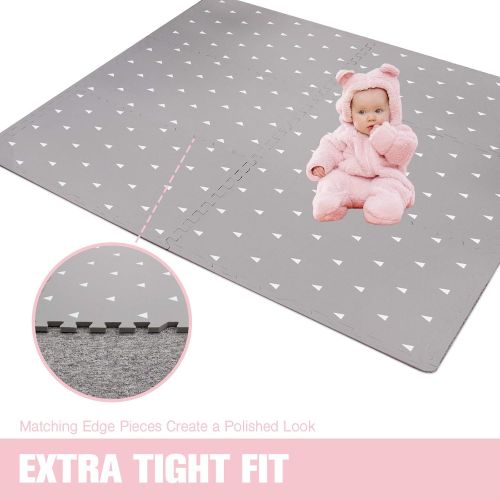  [아마존베스트]TCBunny Baby Play Mat with Fence - Extra Large (4FT x 6FT), Non Toxic Foam Puzzle Floor Mat for Kids