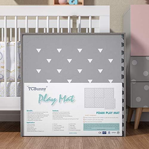  Visit the TCBunny Store Baby Play Mat with Fence - Extra Large (4FT x 6FT), Non Toxic Foam Puzzle Floor Mat for Kids