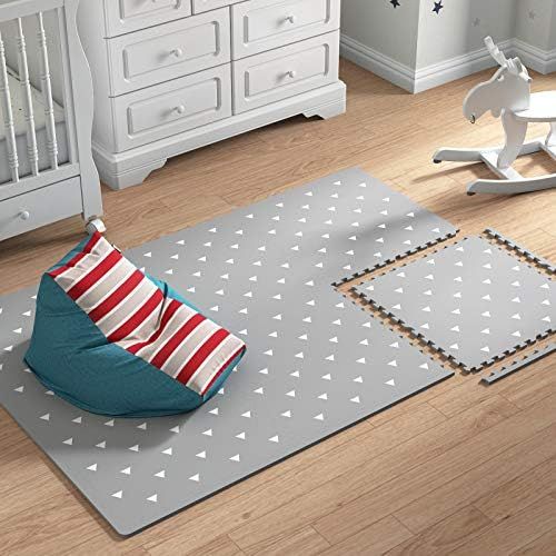  Visit the TCBunny Store Baby Play Mat with Fence - Extra Large (4FT x 6FT), Non Toxic Foam Puzzle Floor Mat for Kids