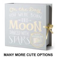 TCD Baby Milestone Keepsake Storage Box: Track Treasured Memories - Moon & Stars