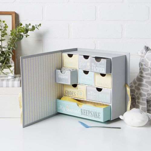  TCD Baby Milestone Keepsake Storage Box: Track Treasured Memories - Moon & Stars